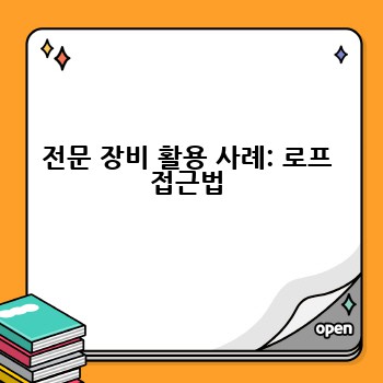 전문 장비 활용 사례: 로프 접근법