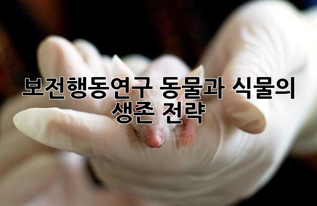 보전행동연구: 동물과 식물의 생존 전략