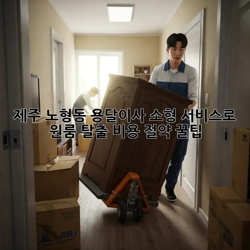 제주 노형동 용달이사🚚 소형 서비스로 원룸 탈출! 비용 절약 꿀팁🍯