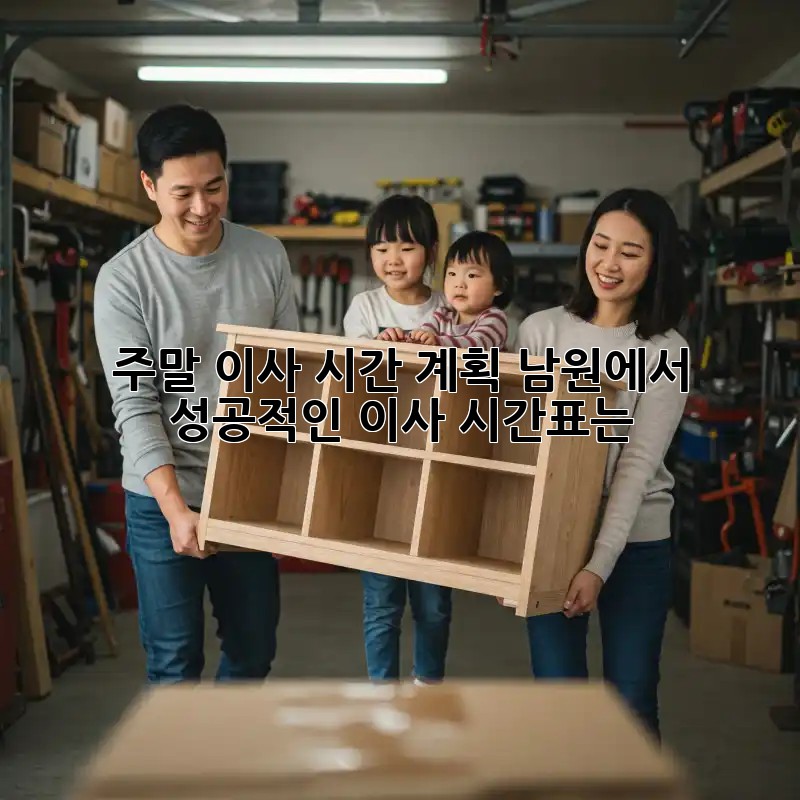 주말 이사 시간 계획: 남원에서 성공적인 이사, 시간표는?