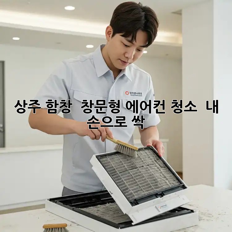 상주 함창 🏡 창문형 에어컨 청소, ✨ 내 손으로 싹!
