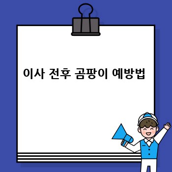 이사 전후 곰팡이 예방법