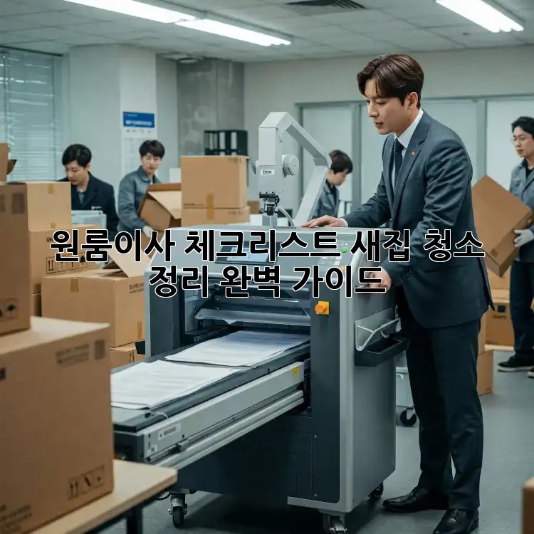 원룸이사 체크리스트: 새집 청소 정리 완벽 가이드 🏠✨