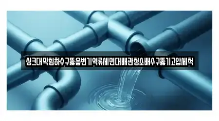 싱크대막힘하수구뚫음변기역류세면대배관청소배수구뚫기고압세척