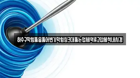 하수구막힘뚫음뚫어변기막힘싱크대뚫는업체역류고압세척내시경