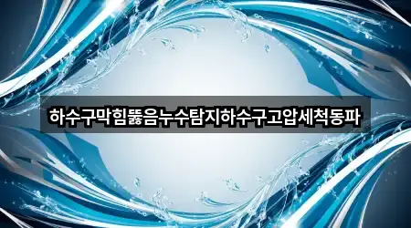 하수구막힘뚫음누수탐지하수구고압세척동파