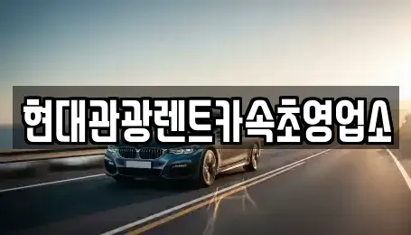 강원 속초시 조양동 렌트카 전문 현대관광렌트카속초영업소