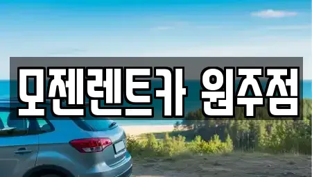 강원 원주시 단구동 렌트카 전문 모젠렌트카 원주점