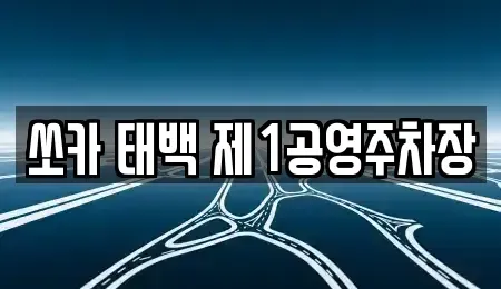 강원 태백시 황지동 렌트카 전문 쏘카 태백 제1공영주차장