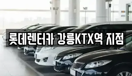 강원특별자치도 강릉시 성남동 렌트카 전문 롯데렌터카 강릉KTX역 지점