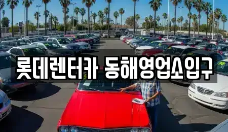 강원특별자치도 동해시 지가동 렌트카 전문 롯데렌터카 동해영업소입구