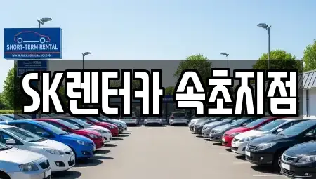 강원특별자치도 속초시 대포동 렌트카 전문 SK렌터카 속초지점