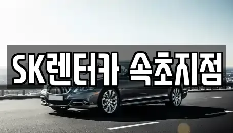 강원특별자치도 속초시 도문동 렌트카 전문 SK렌터카 속초지점