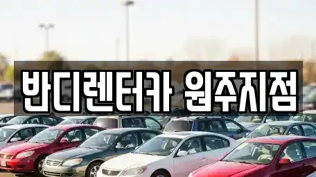 강원특별자치도 원주시 렌트카 전문 반디렌터카 원주지점