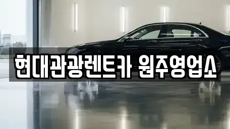 강원특별자치도 원주시 렌트카 전문 현대관광렌트카 원주영업소