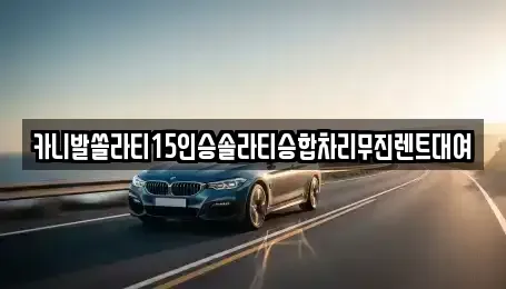 경기 동두천시 생연동 렌트카 전문 카니발쏠라티15인승솔라티승합차리무진렌트대여