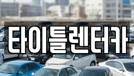 경기 성남시 분당구 동원동 단기렌트카 전문 타이틀렌터카