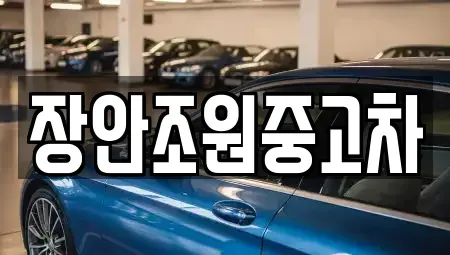 경기 수원시 장안구 조원동 중고차 전문 장안조원중고차