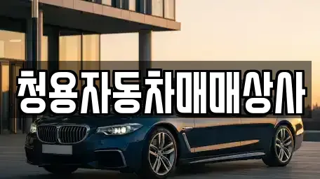 경기 안성시 신소현동 중고차매매 전문 청용자동차매매상사