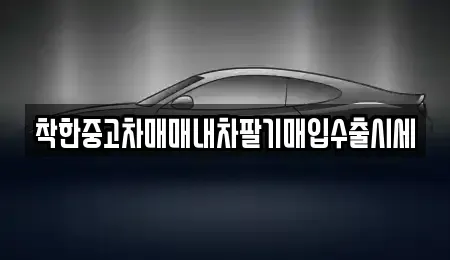 경기 포천시 신읍동 중고차매입 전문 착한중고차매매내차팔기매입수출시세