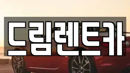 경기도 안산시 단원구 화정동 렌트카 전문 드림렌트카