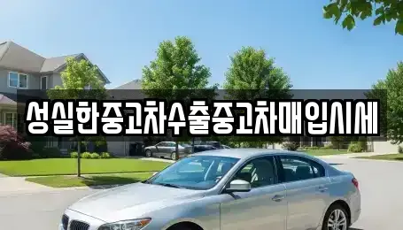 경기도 의왕시 고천동 중고차 전문 성실한중고차수출중고차매입시세
