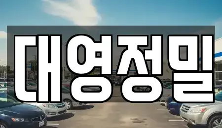 경남 양산시 평산동 중고차매매 전문 대영정밀