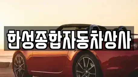 경북 경산시 정평동 중고차매매 전문 한성종합자동차상사