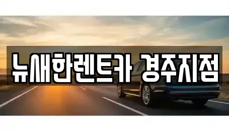 경북 경주시 인왕동 렌트카 전문 뉴새한렌트카 경주지점