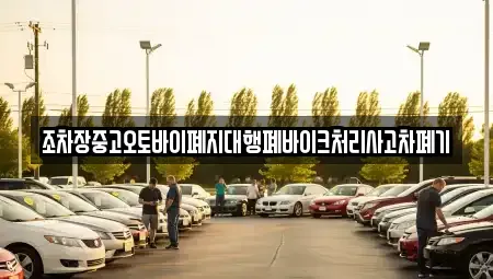 경북 김천시 지좌동 중고차 전문 조차장중고오토바이폐지대행폐바이크처리사고차폐기