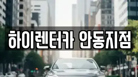 경북 안동시 와룡면 렌트카 전문 하이렌터카 안동지점