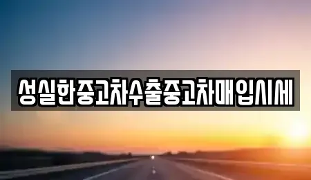 경상남도 진주시 평안동 중고차매입 전문 성실한중고차수출중고차매입시세