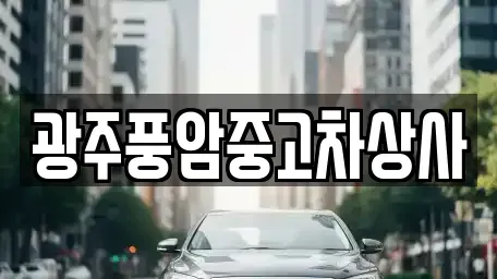 광주 광산구 박호동 중고차 전문 광주풍암중고차상사