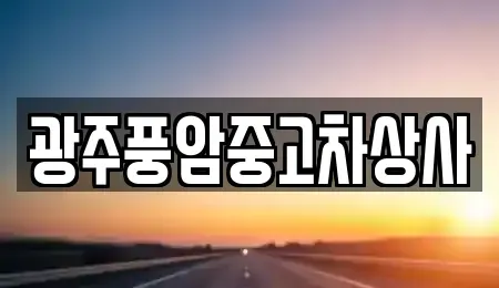 광주 광산구 오산동 중고차매매 전문 광주풍암중고차상사