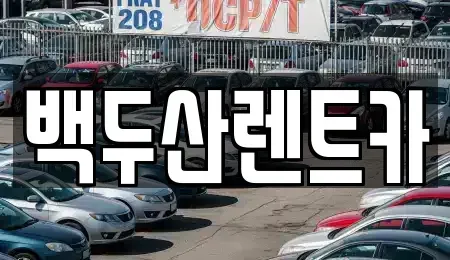 광주광역시 북구 삼각동 렌트카 전문 백두산렌트카