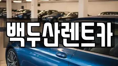 광주광역시 서구 금호동 렌트카 전문 백두산렌트카