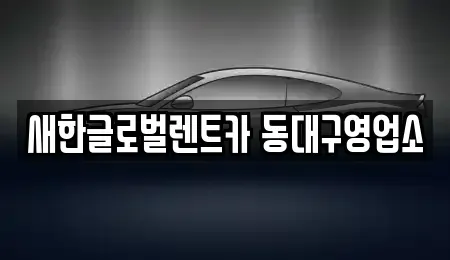 대구 수성구 매호동 렌트카 전문 새한글로벌렌트카 동대구영업소