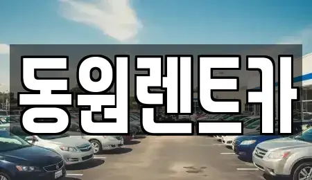 대전 중구 선화동 렌트카 전문 동원렌트카
