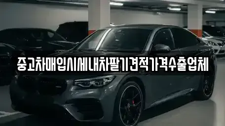 부산 동래구 칠산동 중고차매입 전문 중고차매입시세내차팔기견적가격수출업체