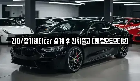 부산 수영구 민락동 장기렌트카 전문 리스/장기렌터car 승계 후 신차줄고 [센텀오토모티브]