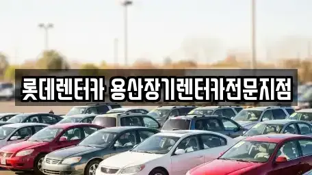서울 마포구 아현동 장기렌트카 전문 롯데렌터카 용산장기렌터카전문지점