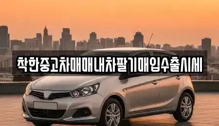 서울 성동구 옥수동 중고차매입 전문 착한중고차매매내차팔기매입수출시세