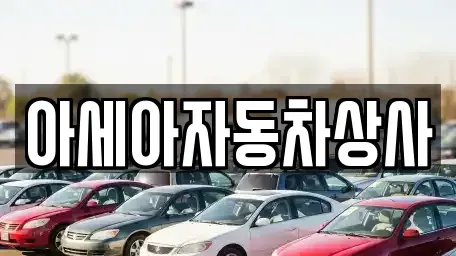 서울 성북구 동선동1가 중고차 전문 아세아자동차상사