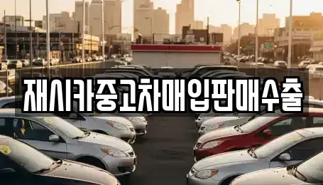 서울 성북구 종암동 중고차 전문 재시카중고차매입판매수출