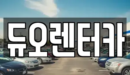 서울 종로구 종로1가 렌트카 전문 듀오렌터카