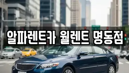 서울 종로구 종로3가 렌트카 전문 알파렌트카 월렌트 명동점