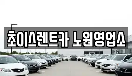 서울 중랑구 중화동 단기렌트카 전문 초이스렌트카 노원영업소