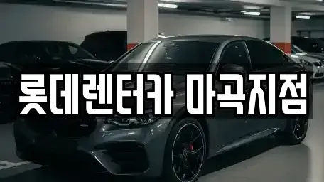 서울특별시 강서구 단기렌트카 전문 롯데렌터카 마곡지점