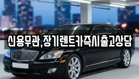 서울특별시 영등포구 장기렌트카 전문 신용무관,장기렌트카즉시출고상담
