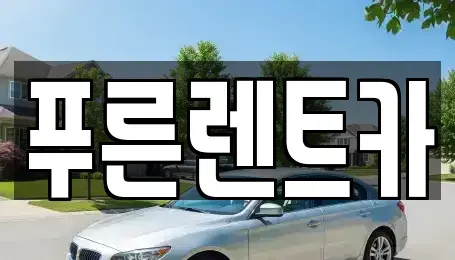 서울특별시 용산구 동빙고동 렌트카 전문 푸른렌트카